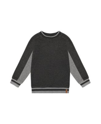Boys' Flat Back Rib Crew Neck Brushed Interior Sweatshirt - Little Kid