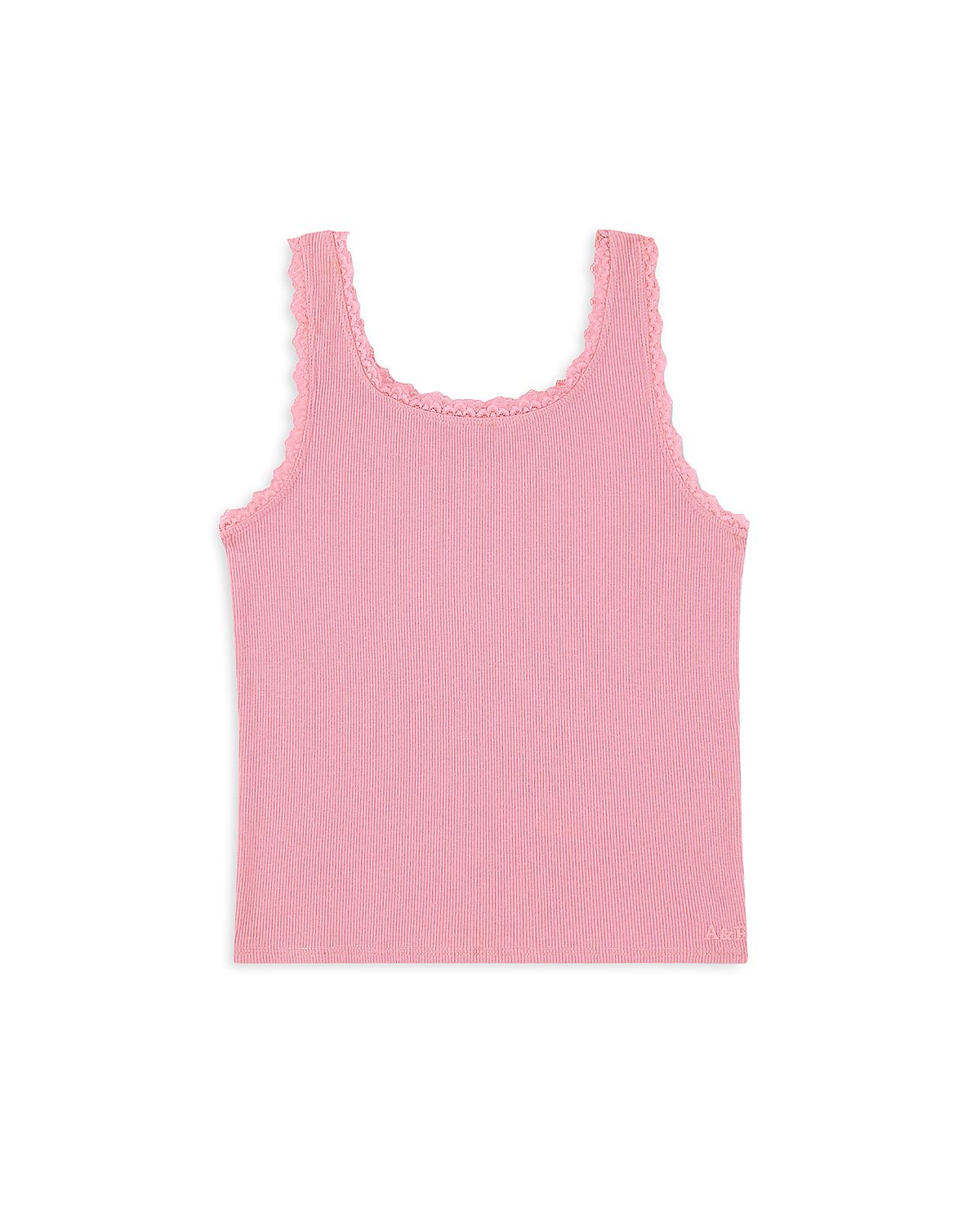abercrombie kids Girls' Lace Trim Tank Top - Big Kid