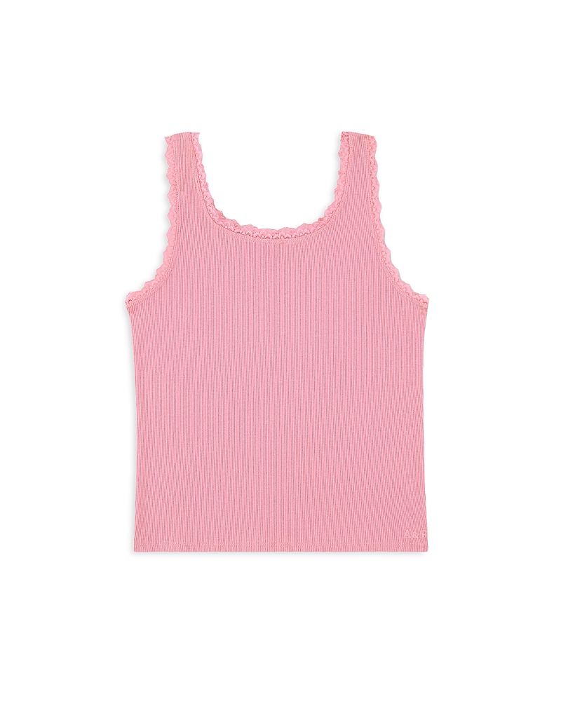 abercrombie kids Girls' Lace Trim Tank Top - Big Kid