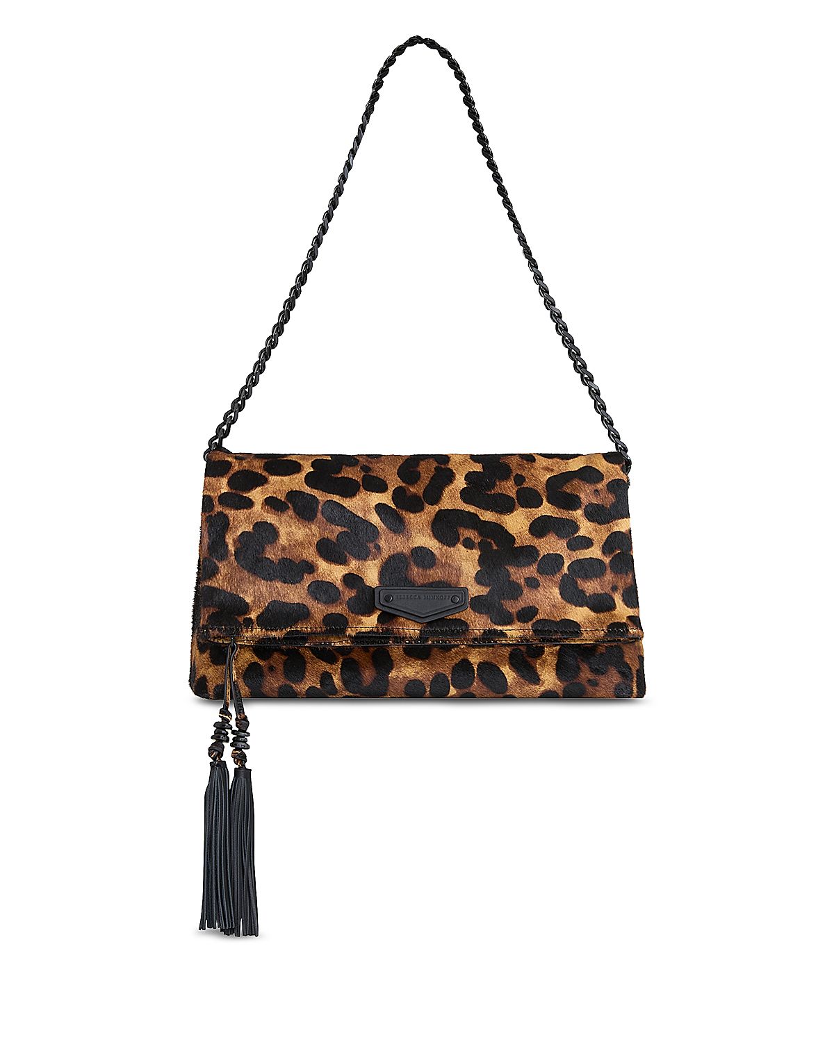 Rebecca Minkoff Tessa Medium Leopard Print Calf Hair Convertible Clutch