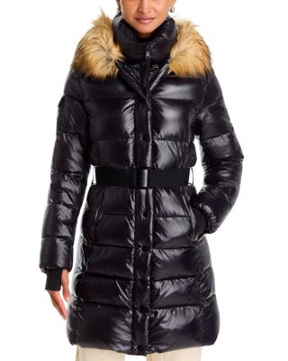Faux Fur Trimmed Hooded Puffer Coat - Exclusive