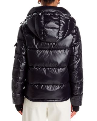Ella Glossy Hooded Puffer Coat - Exclusive - thumbnail 4