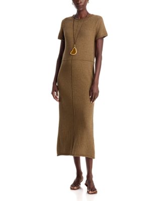 Blythe Cotton Blend Short Sleeve Midi Dress