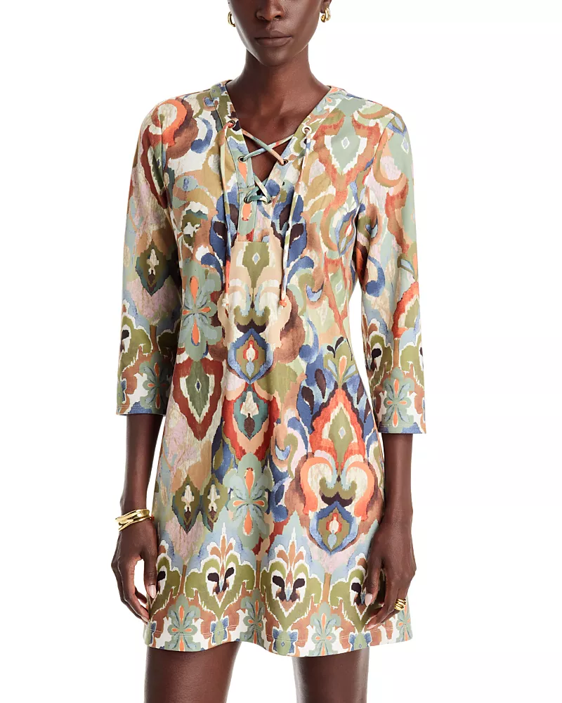 Tommy Bahama Darcy Ikat Hideaway 3/4 Sleeve Dress