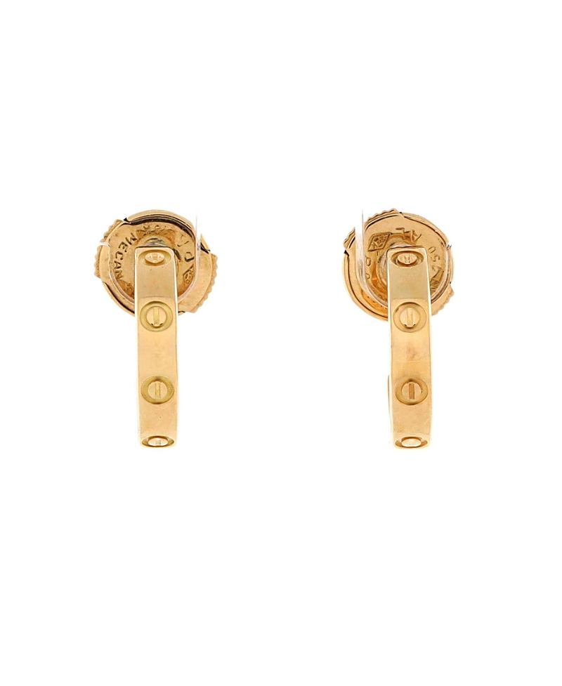 Pre-owned Pre-owned Cartier Cartier Small Love Hoop Earrings 18k Gold