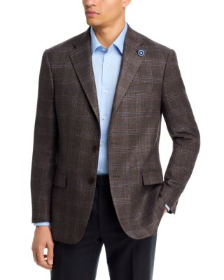 New York Fit Wool, Silk, & Linen Plaid Sport Coat