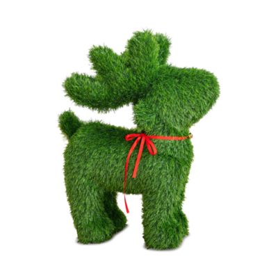2' UV Resistant Artificial Christmas Grass Garden Topiary Reindeer