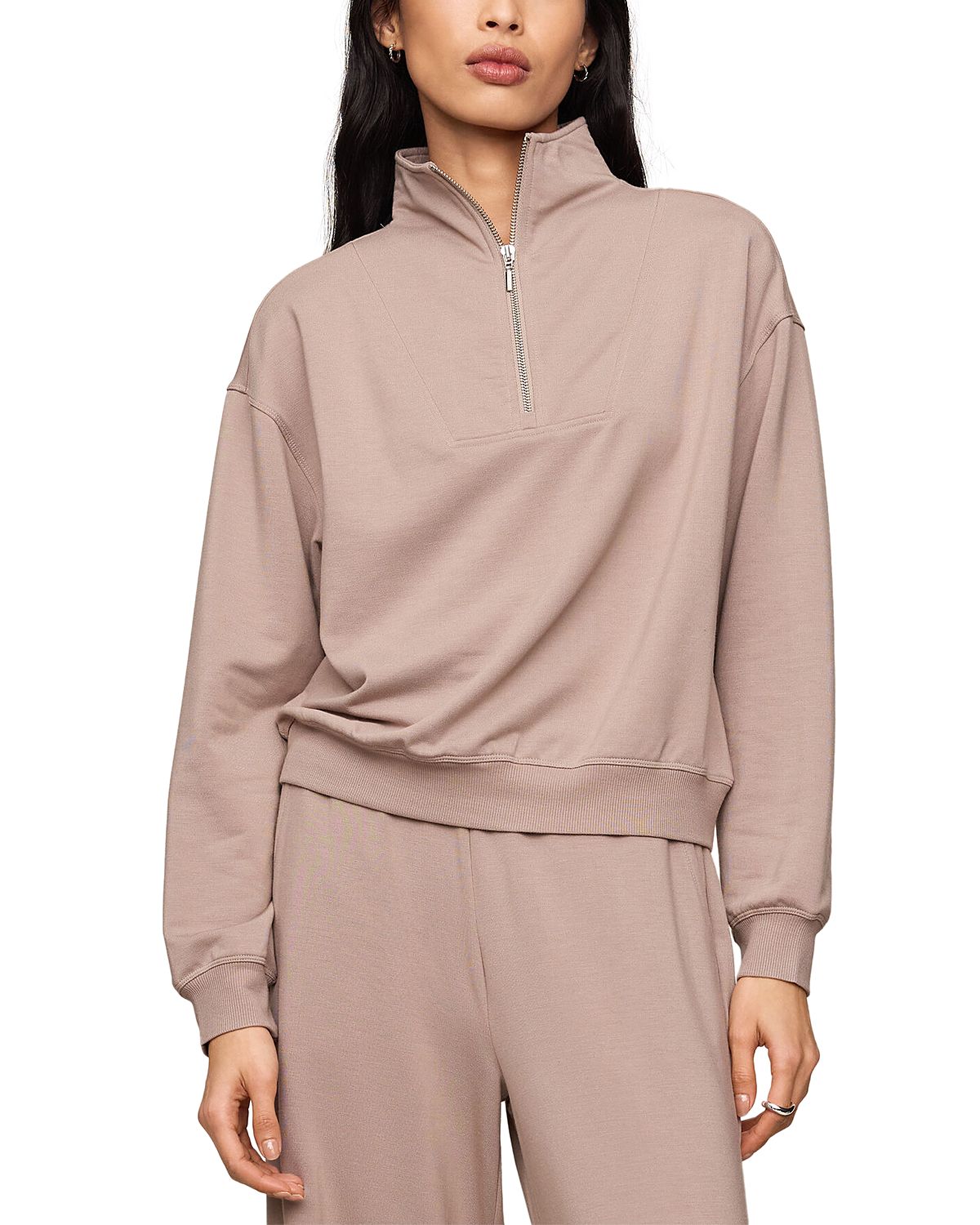 Z Supply Gate Check Half Zip Sweatshirt