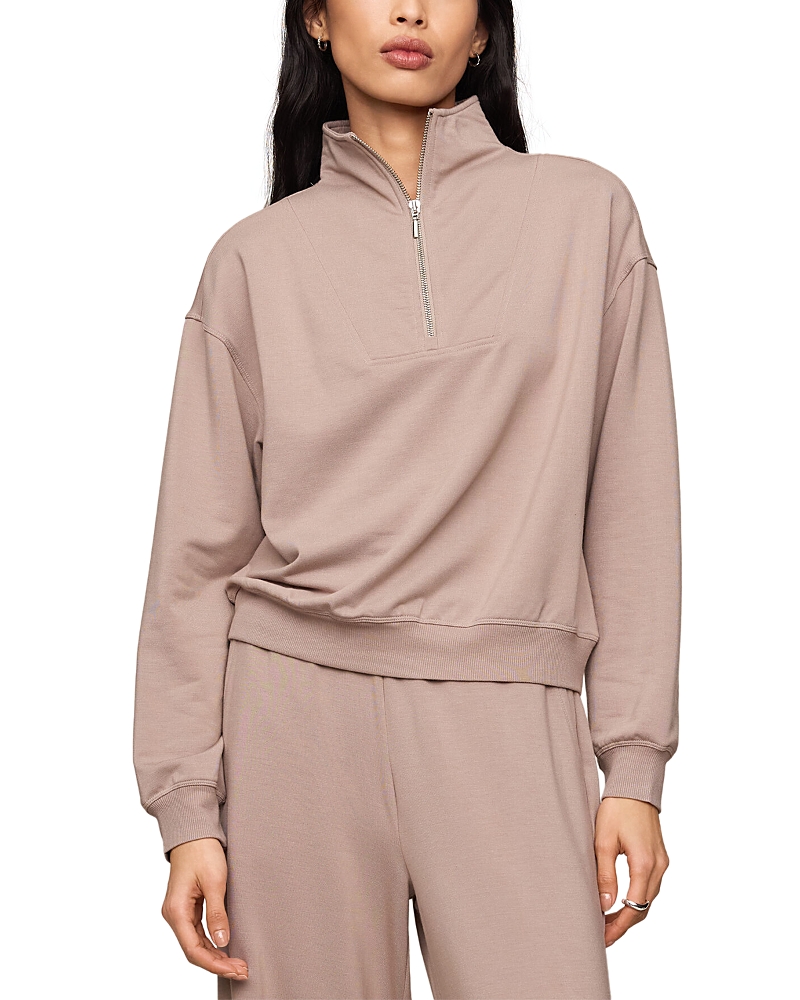 Z Supply Gate Check Half Zip Sweatshirt