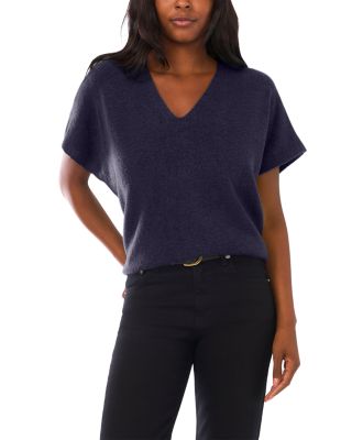 V Neck Short Sleeve Boxy Top
