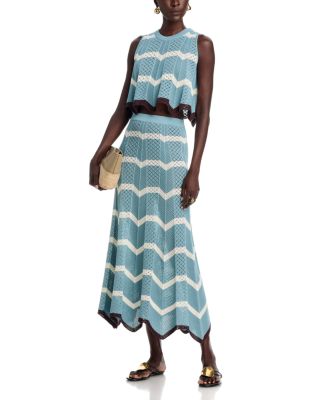 Chevron Top & Midi Skirt