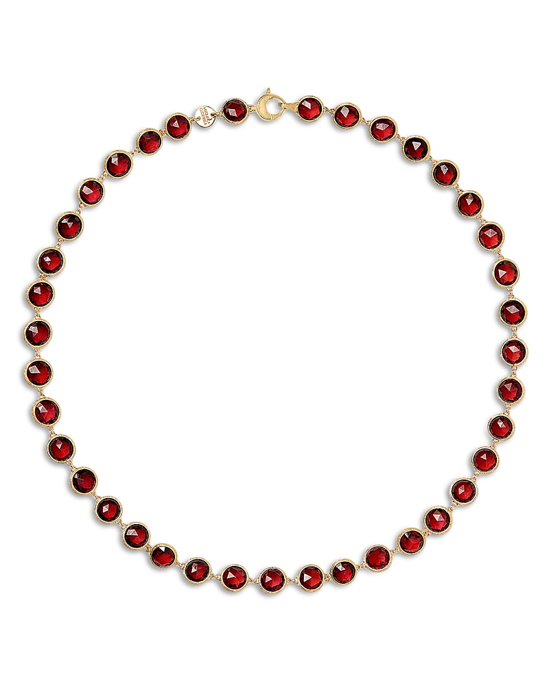 Marco Bicego 18K Yellow Gold and Gemstone Bezel Link Collar Necklace, 15.5
