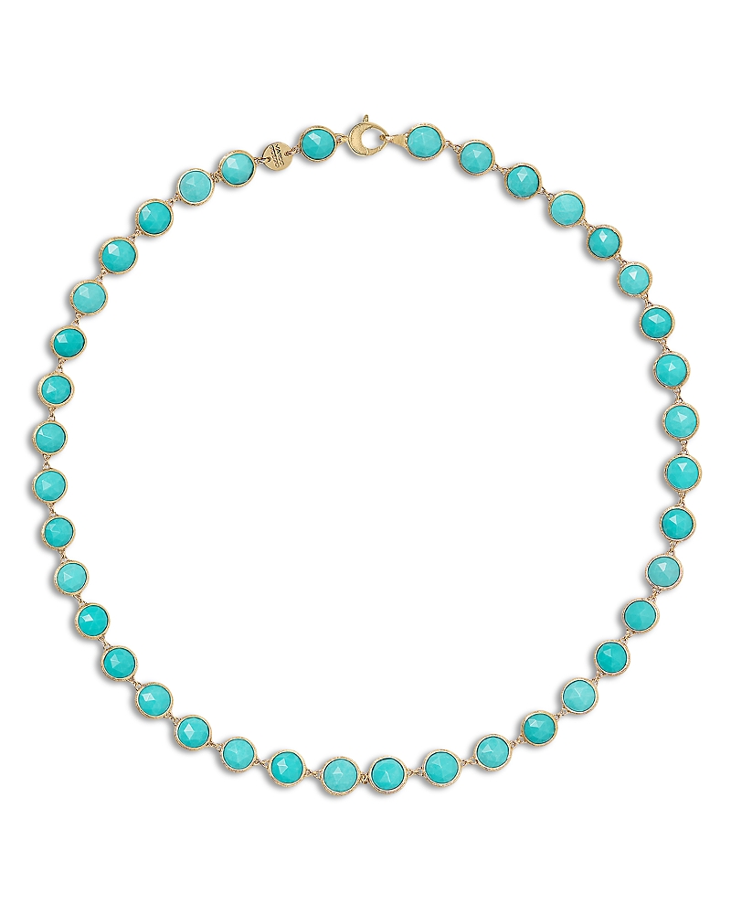 Marco Bicego 18K Yellow Gold and Gemstone Bezel Link Collar Necklace, 15.5