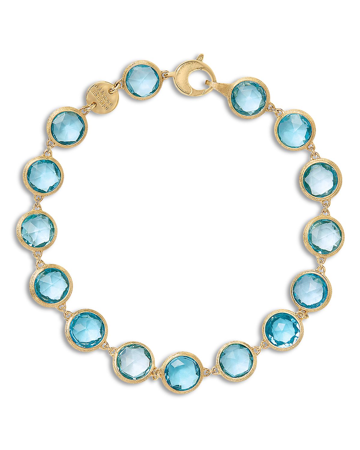 Marco Bicego 18K Yellow Gold Citrine Bezel Link Bracelet