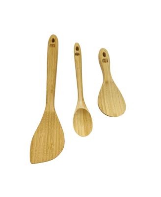  Burnished Wok Utensils, 3-Piece Stir Fry Set, 13" H