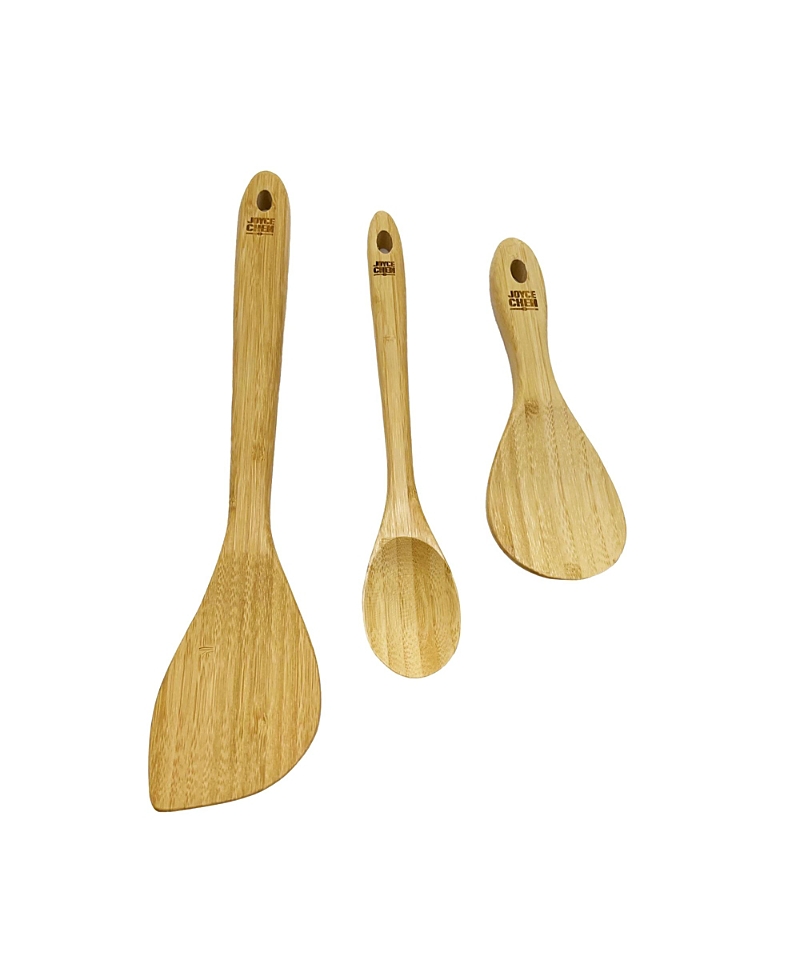 Joyce Chen Burnished Wok Utensils, 3-Piece Stir Fry Set, 2.5 L x 0.61 W x 13 H