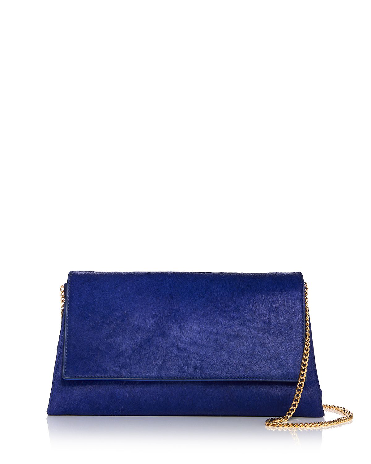 Aqua Small Calf Hair Clutch - Exclusive