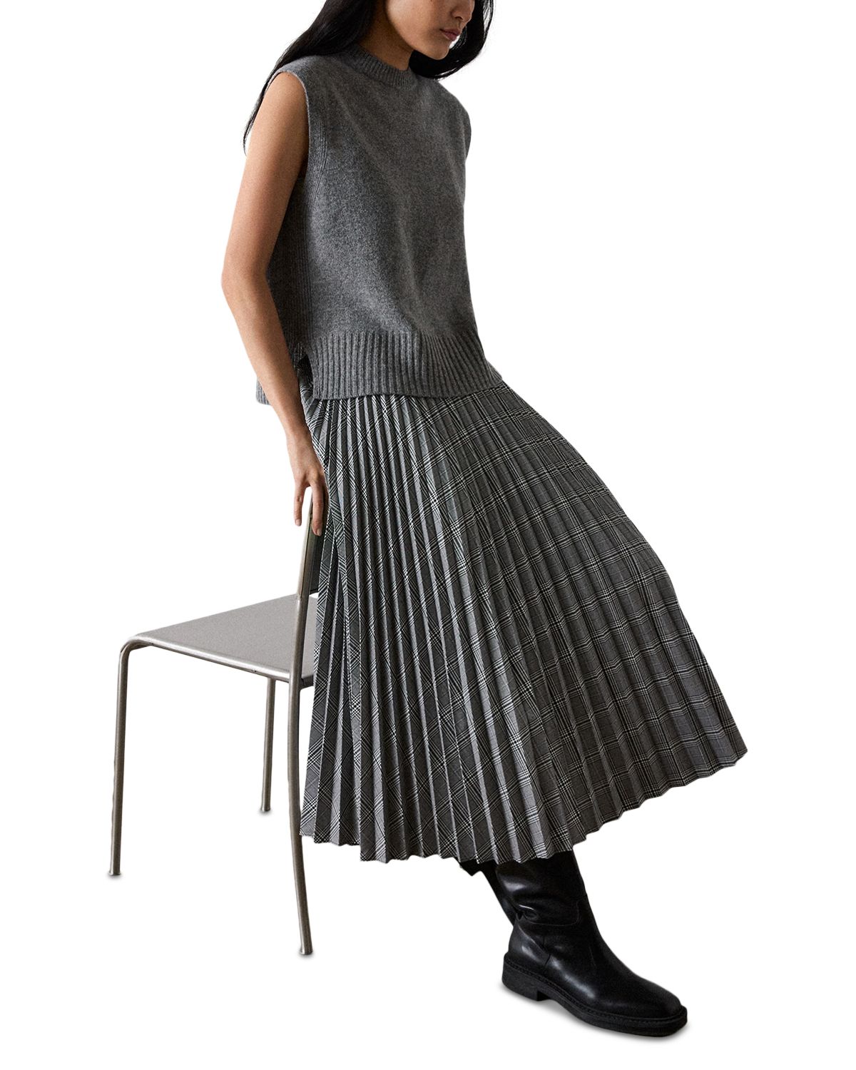 Pleated Midi Skirt thumbnail 5