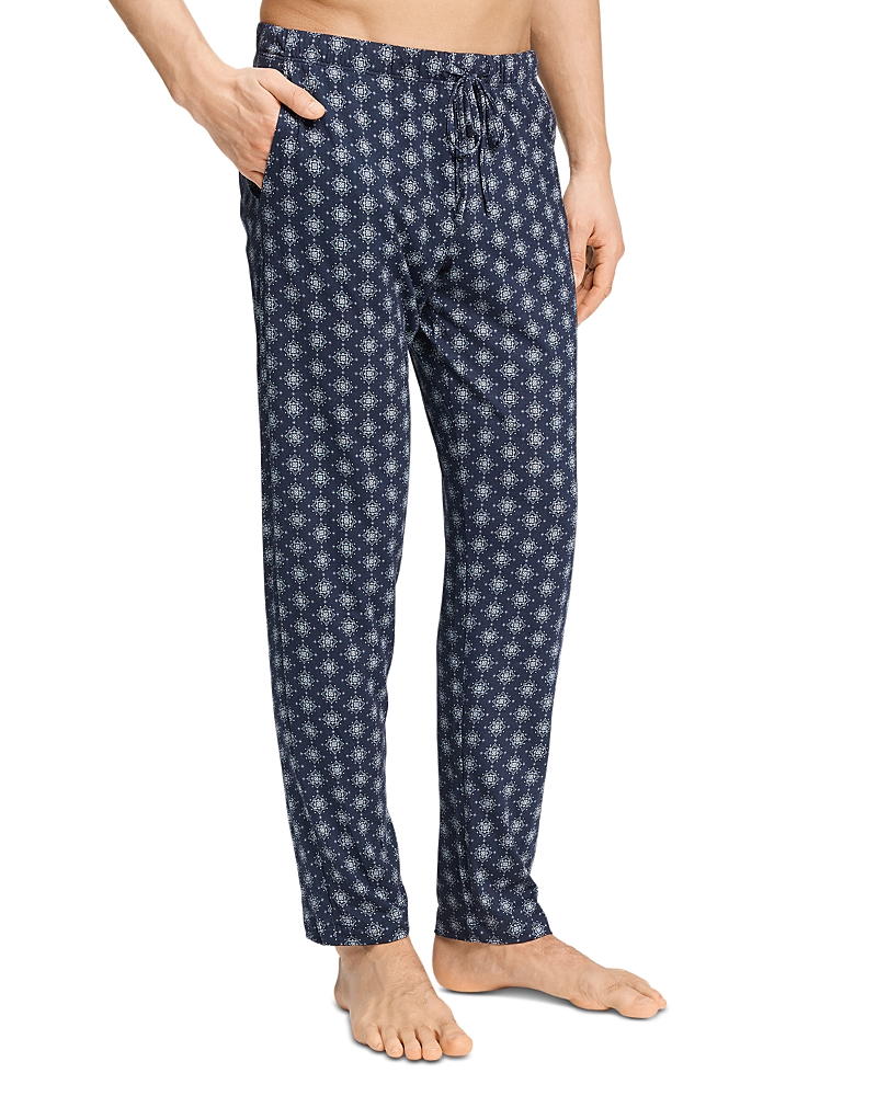 Hanro Night And Day Long Knit Pants In Blue