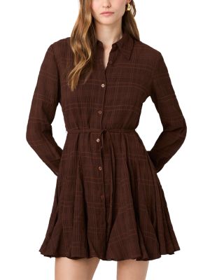 Chiffon Textured Tie Waist Dress