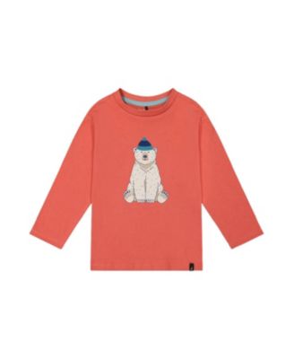 Boys' Organic Cotton Crew Neck Polar Bear Graphic Long Sleeve T-Shirt - Little Kid