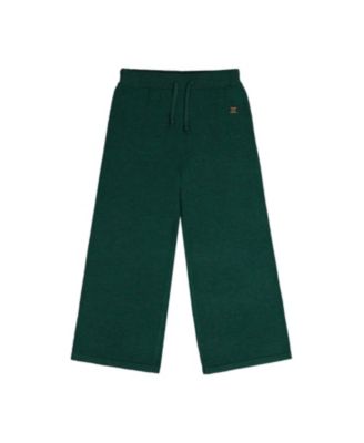 Girls' Knitted Drawstring Waist Wide Leg Flare Pants - Big Kid