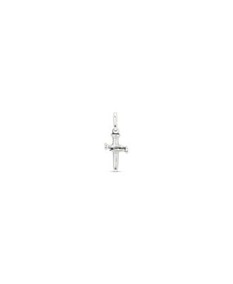 Medium Cross Charm Plated in Sterling Silver