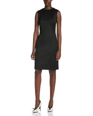 Sleeveless Wool Sheath Dress