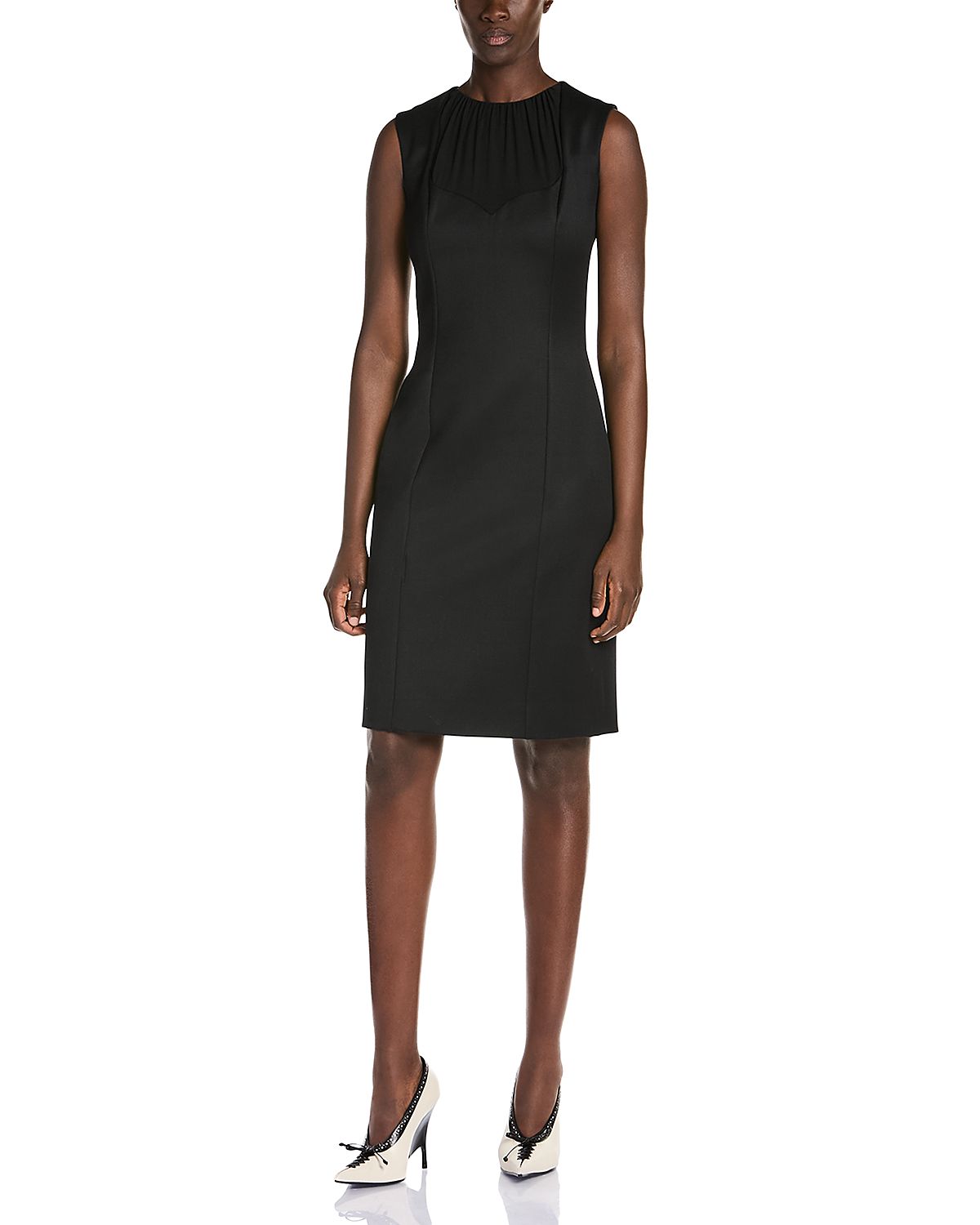 McQueen Sleeveless Wool Sheath Dress