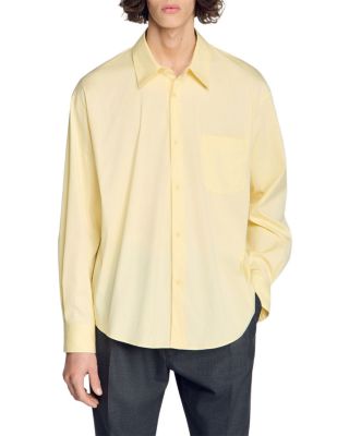 Oversized Fit Cotton Blend Pocket Shirt