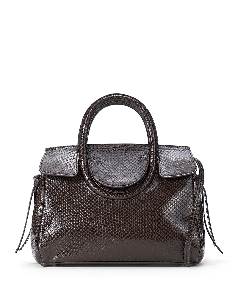 Staud Maude Small Embossed Leather Carryall Handbag