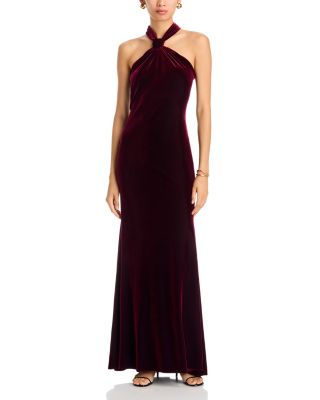 Velvet Knot Neck Sheath Dress - Exclusive