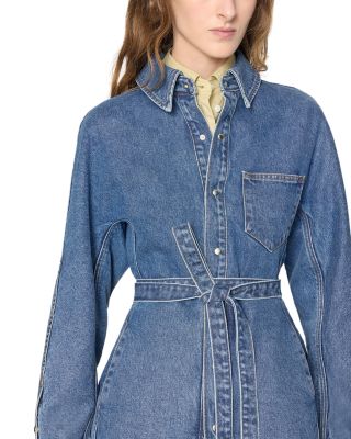 Cotton Belted Denim Jacket