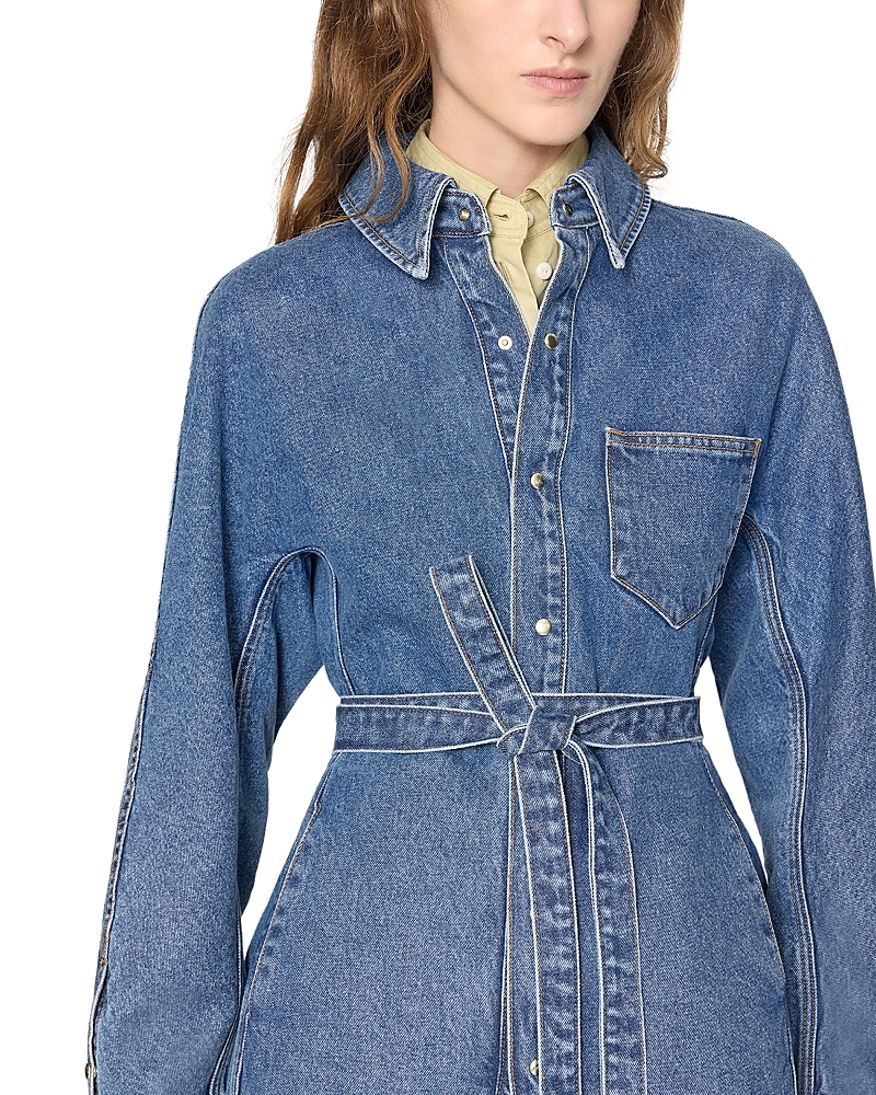 Ossou Cotton Belted Denim Jacket