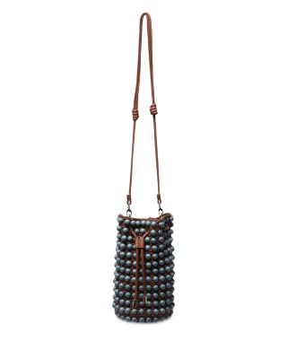 Mini Beaded Macram&eacute; Bucket Bag