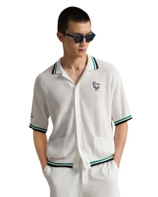 US Open Stripe Cotton Cardigan Shirt