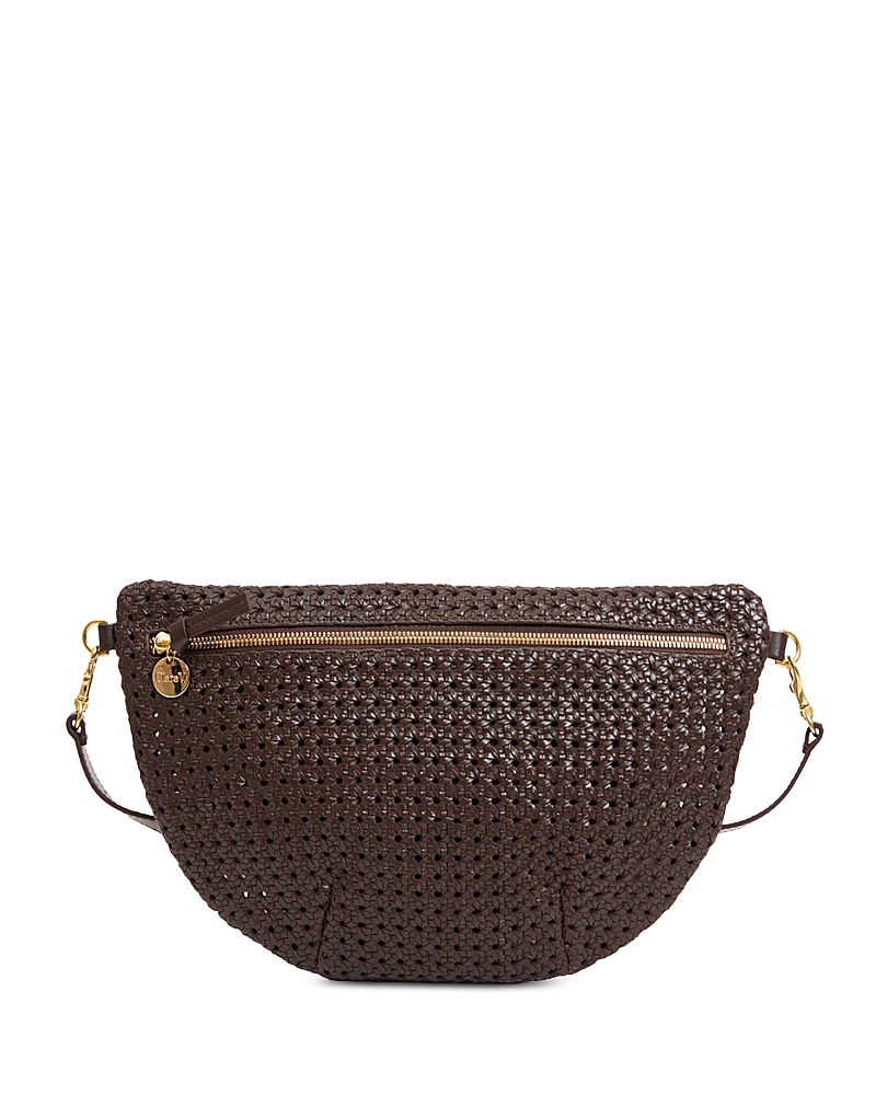 Clare V. Large Woven Leather Fanny Pack