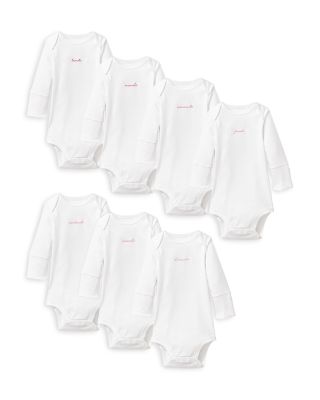 Unisex Pima French Lessons Long Sleeved Bodysuits, 7 Pack - Baby
