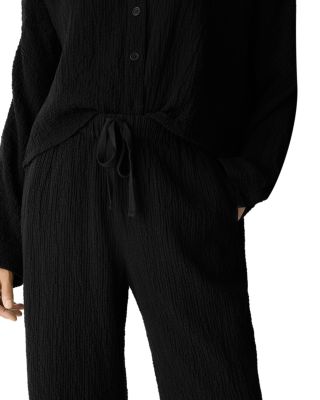 Cotton Stretch Drawstring Straight Leg Pants - thumbnail 4