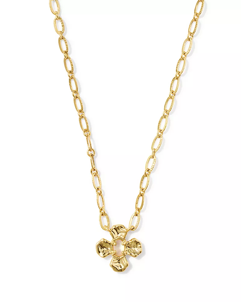 Kendra Scott Leanne Mother Of Pearl Flower Pendant Necklace, 16