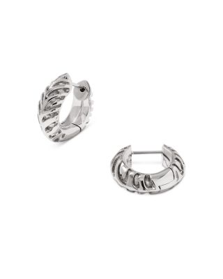 Mikki Tiger Stripe Openwork Huggie Hoop Earrings