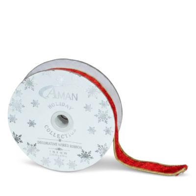 1" Velvet & Gold Ribbon