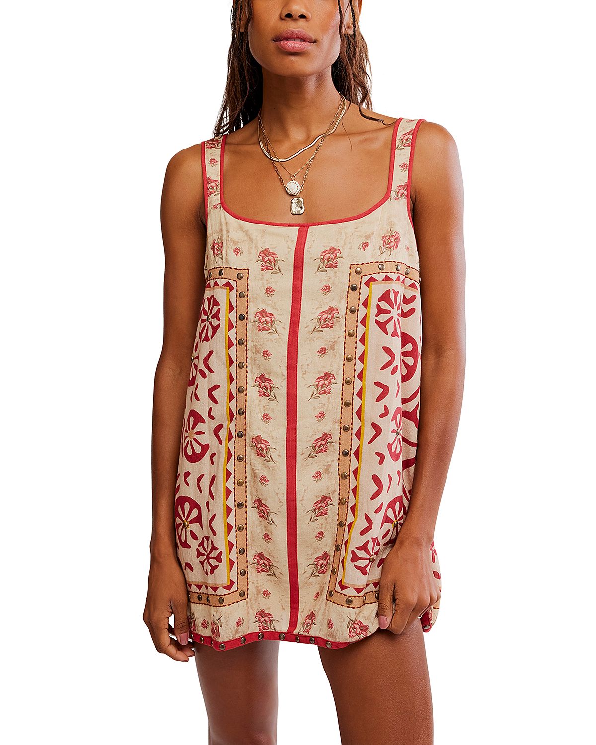Free People Fleur Cotton Mini Shift Dress