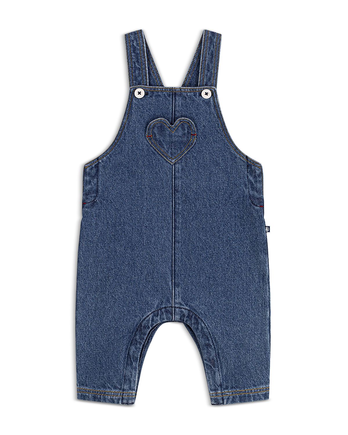 Petit Bateau Girls' Denim Overalls - Baby