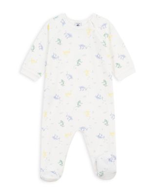 Boys' Velour Dragon Print Side Zip Footie - Baby