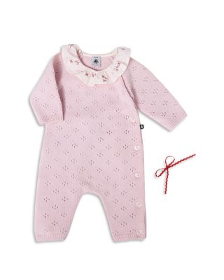 Girls' Wool & Cotton Sweater Romper - Baby