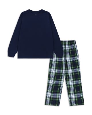 Boys' Long Sleeved Tee & Woven Pajama Pants Set - Big Kid