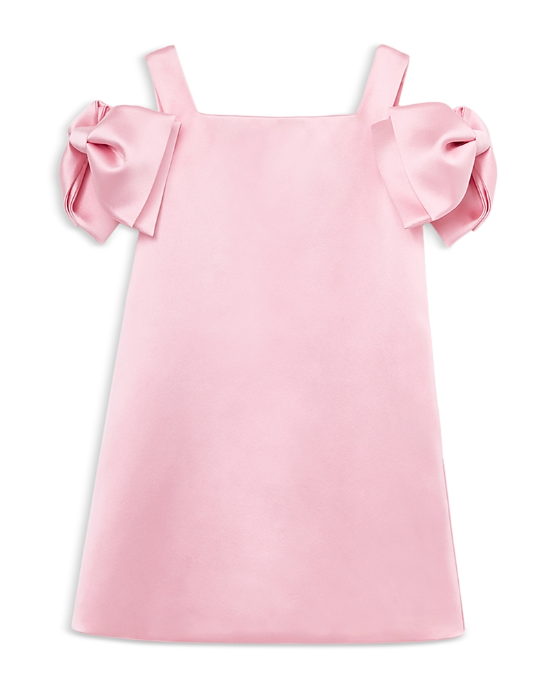 Self-Portrait Girls' Satin Bow Dress - Little Kid, Big Kid