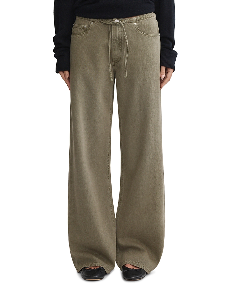 Dl1961 DL Aura Sienna Low Slung Drawstring Wide Leg Jeans in Clover Aura