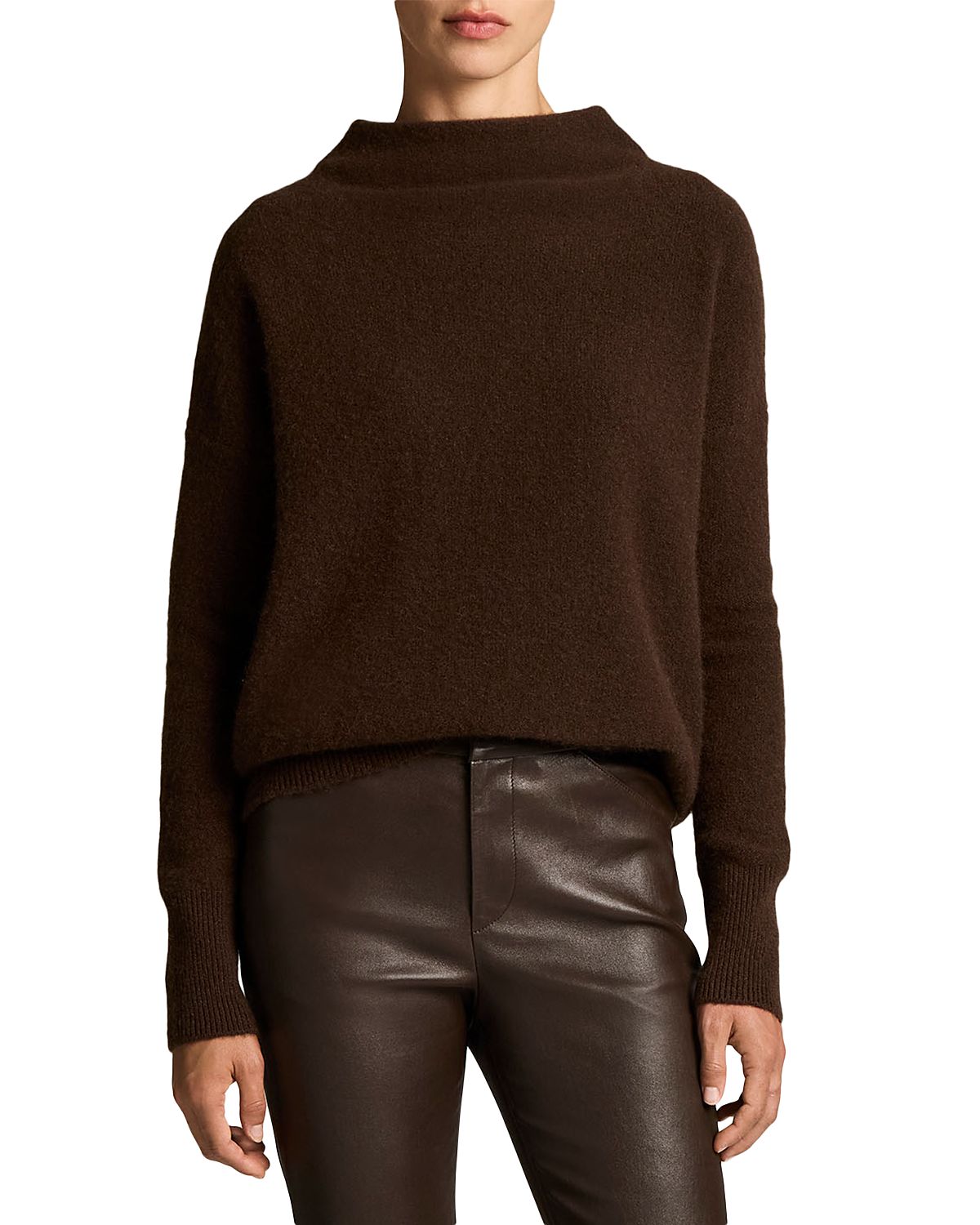 Vince Boiled Cashmere Funnel Neck Sweater